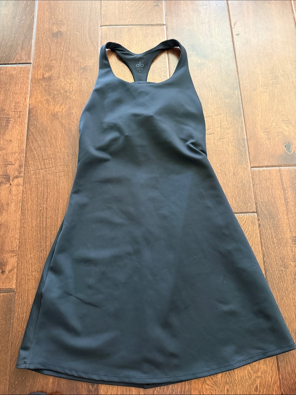 ALO Yoga Black Racerback Mini Dress